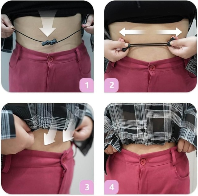 Crop Tuck Adjustable Band for Shirts, 4 Sizes Croptuck Adjustable Band, Crop  Tuck Belt for Shirt